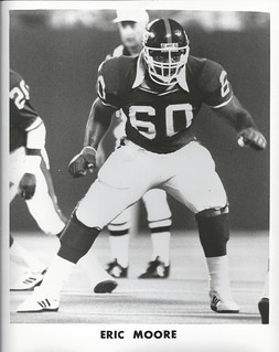 Eric Moore in his days as a New York Giant.