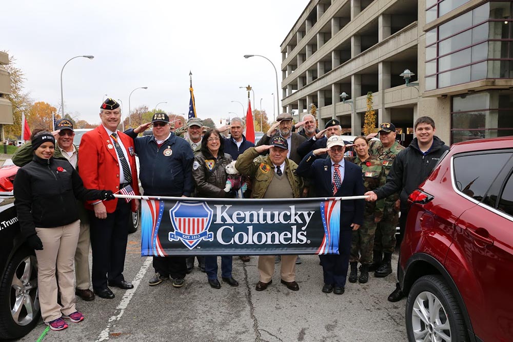 Colonels who are Veterans marching in the 2018 Veterans Day Parade.