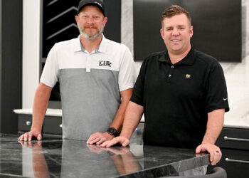 Indy Custom Stone Co-Owners in Showroom