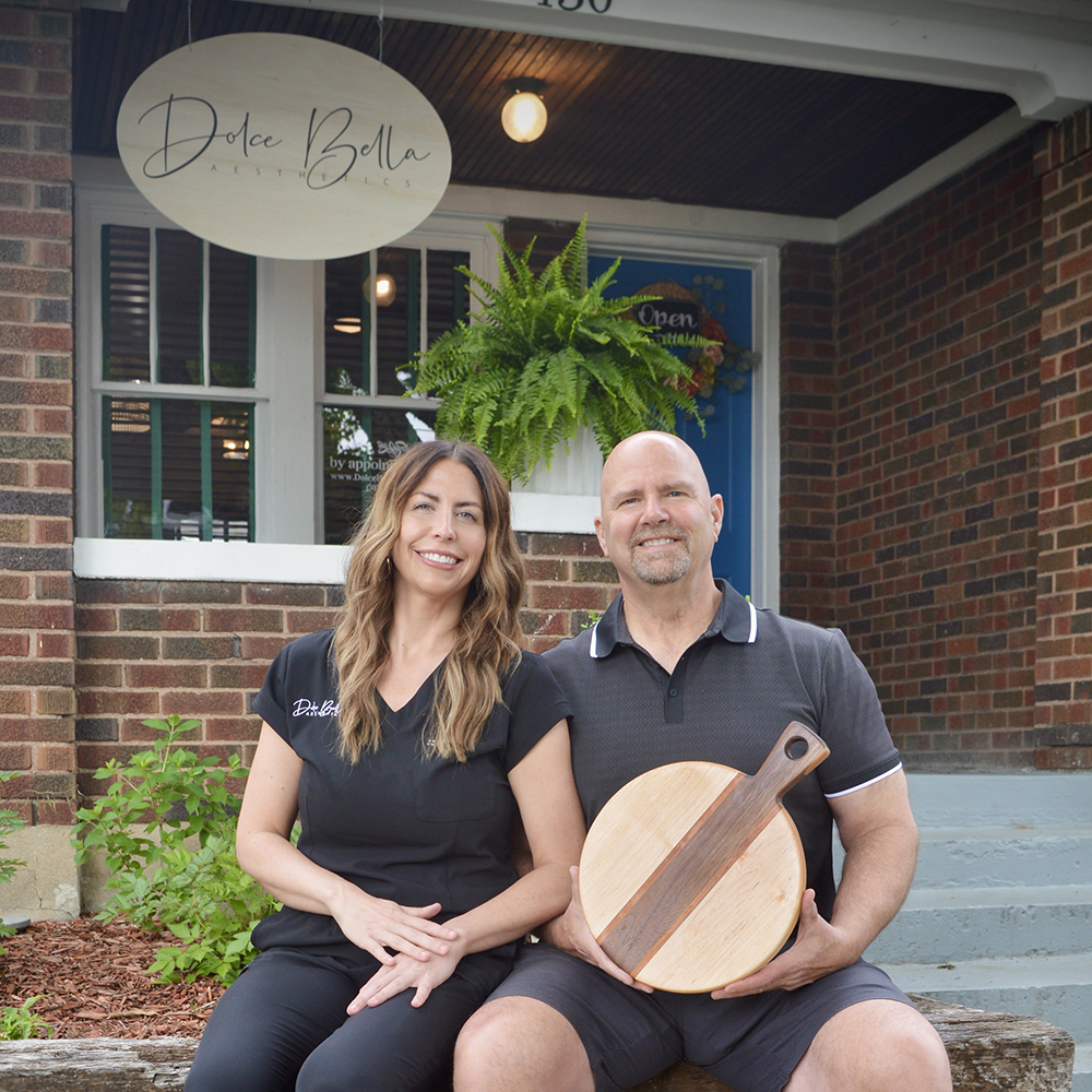 Dolce Bella Aesthetics owner Aimee Hamm and her father Rick Beasley (photography by Christina Cochran)