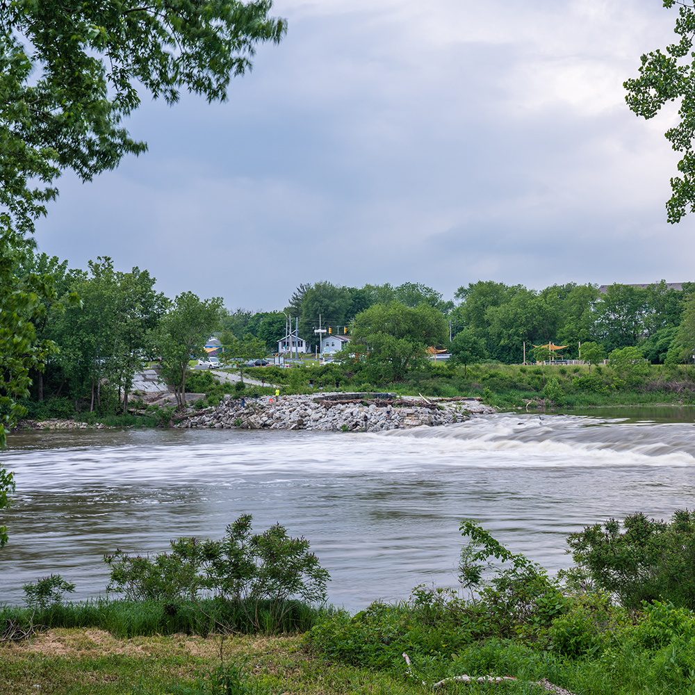 Emrichsville Dam and Haughville neighborhood