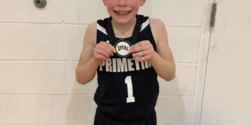 Lincoln Adwell 8-year-old basketball player