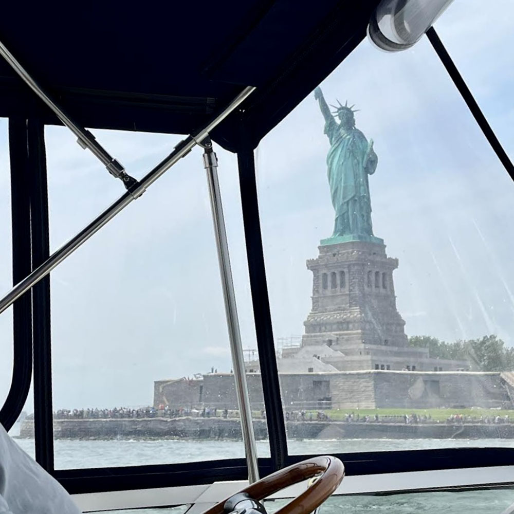 Boat cruise by Statue of Liberty