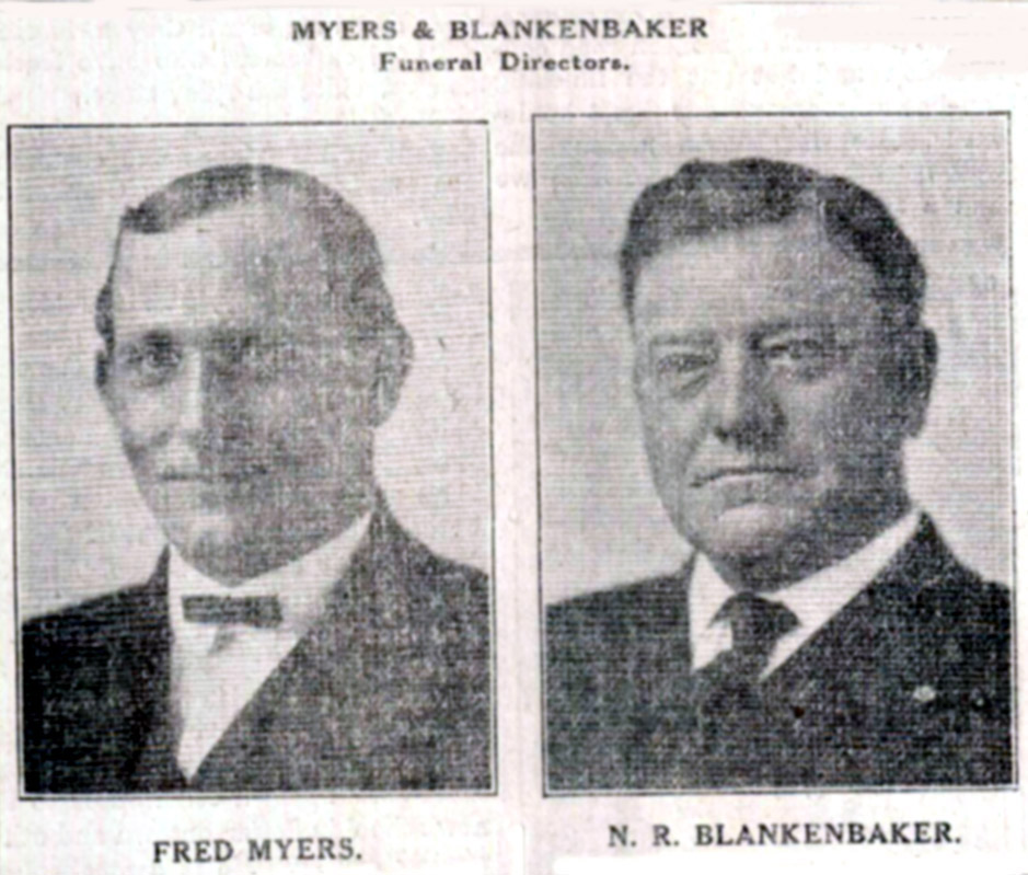 Myers and Blankenbaker owned a funeral home in Jeffersontown.