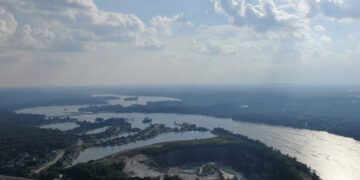 Geist Reservoir from the sky