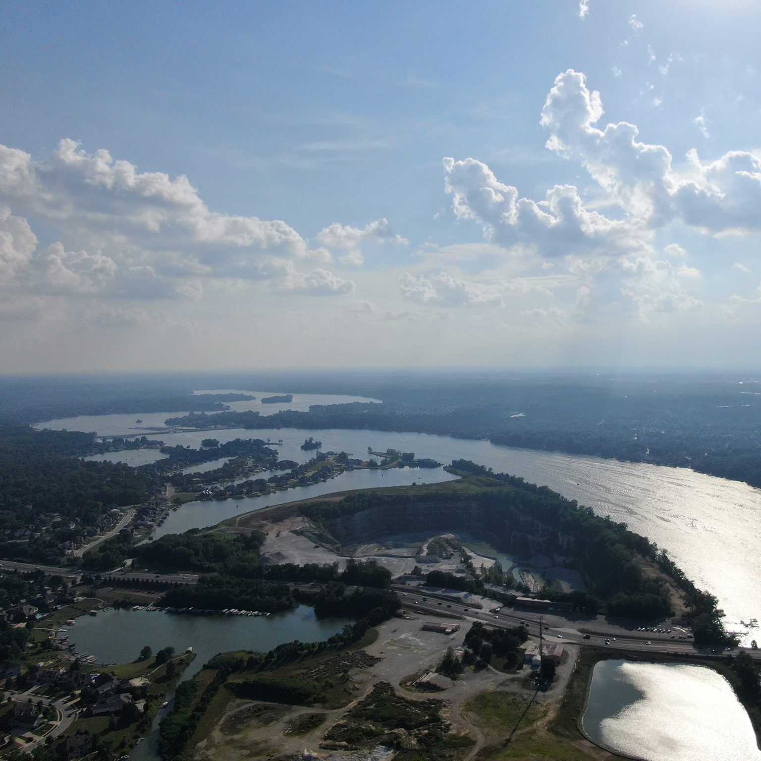 Geist Reservoir from the sky