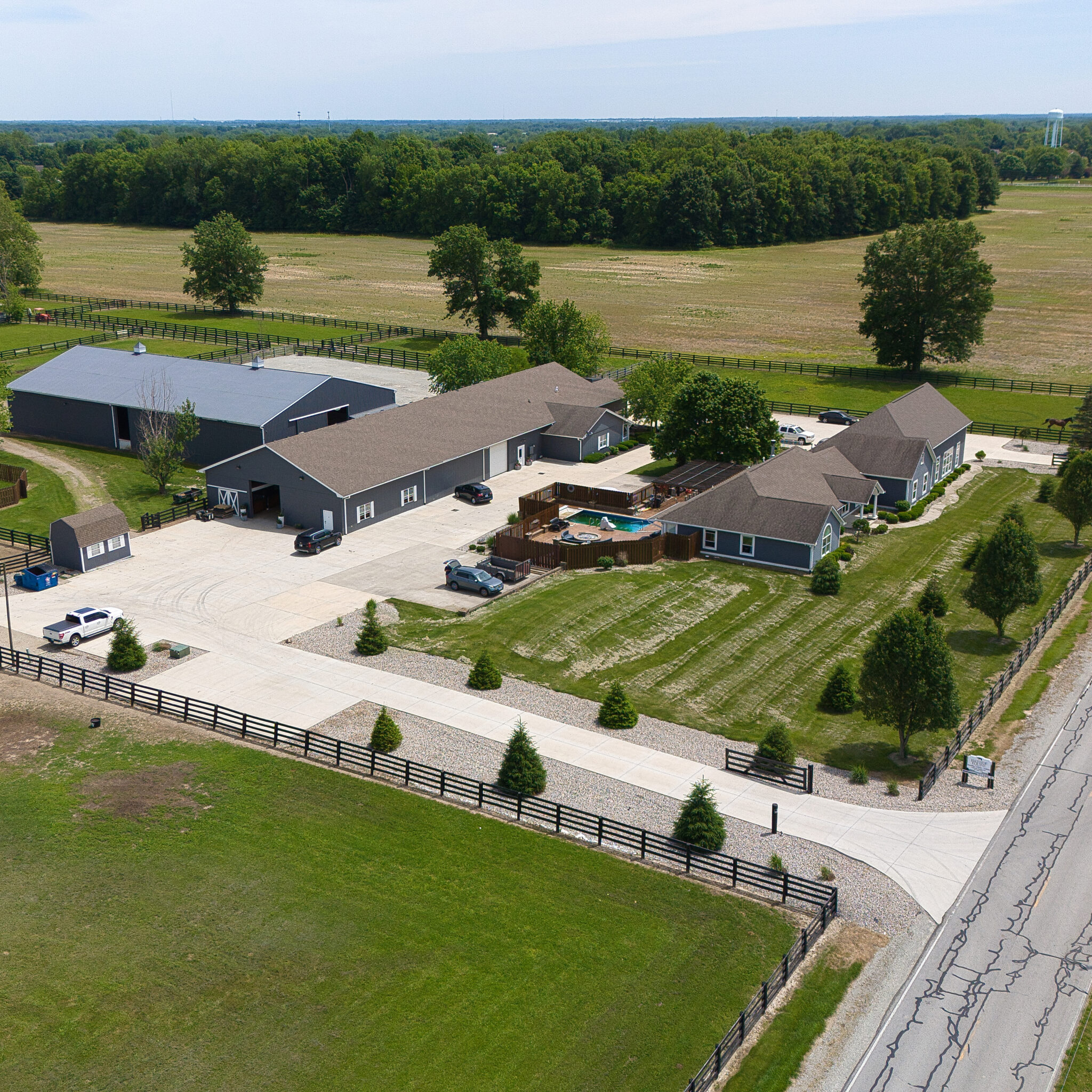 Sprawling horse farm