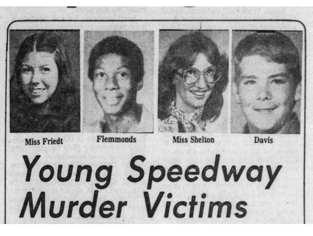 Four teenagers in a newspaper from 1978