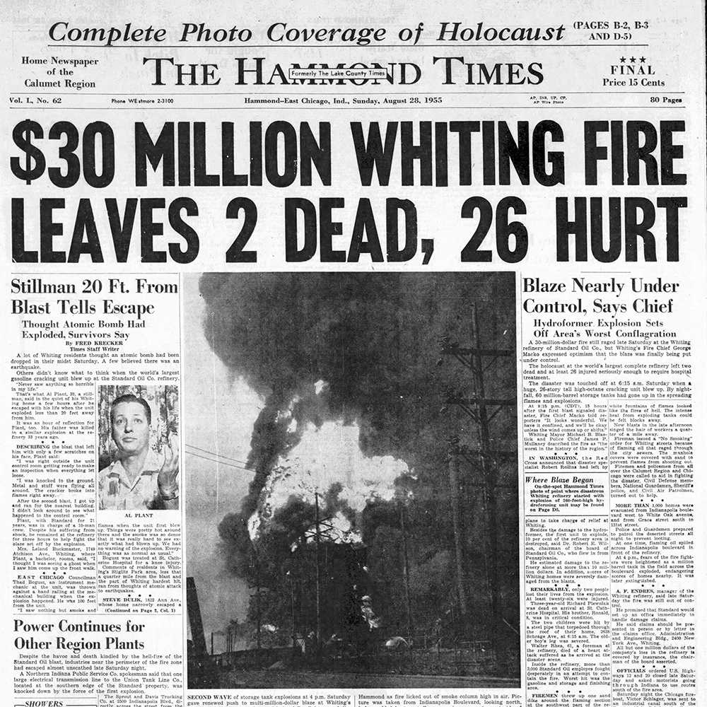 Newspaper headline from 1955