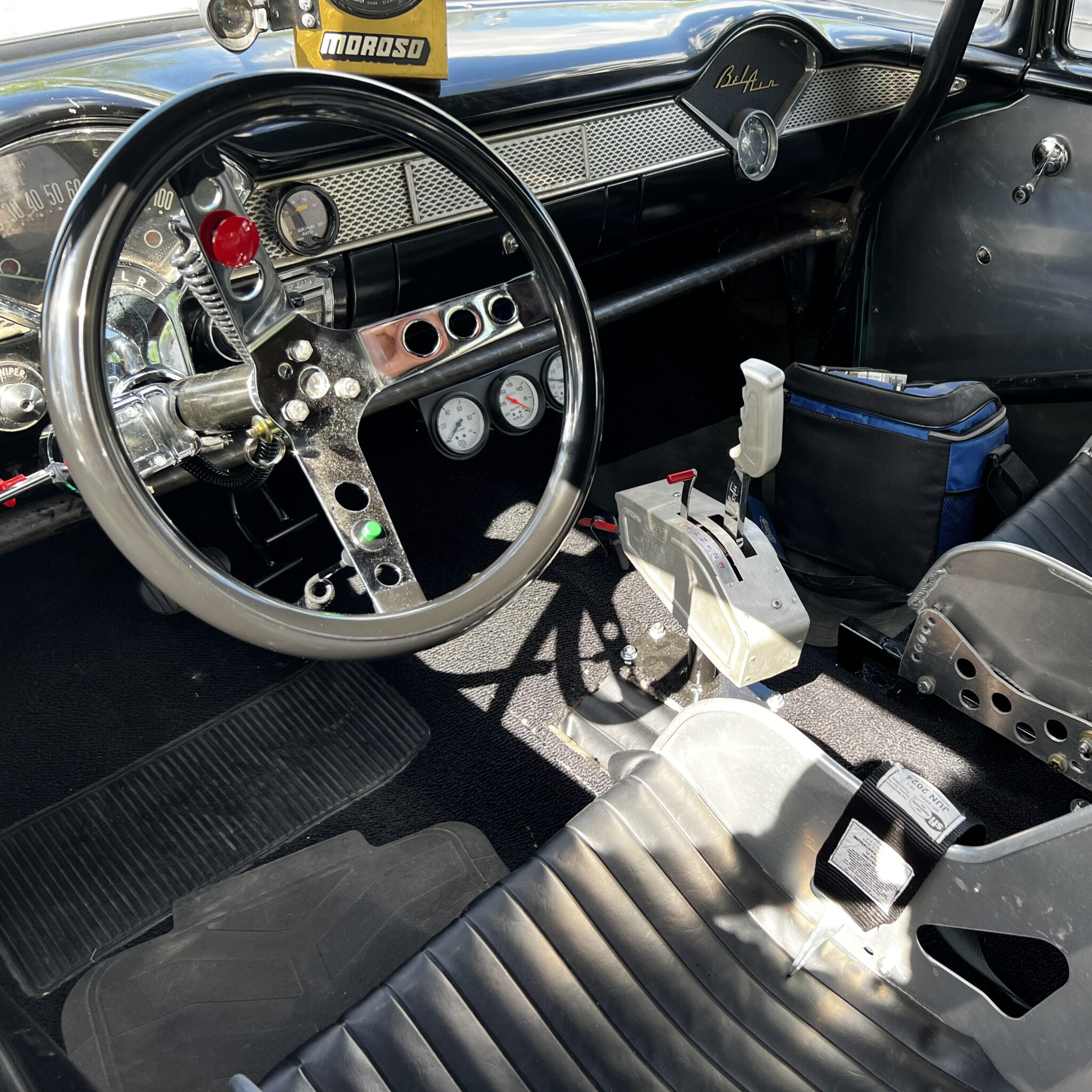 Classic car steering wheel and clutch