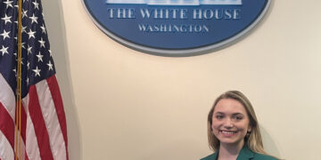 Student under the White House seal