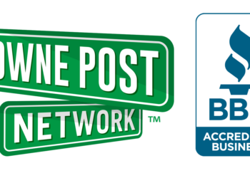 Townepost logo and Better Business Bureau logo