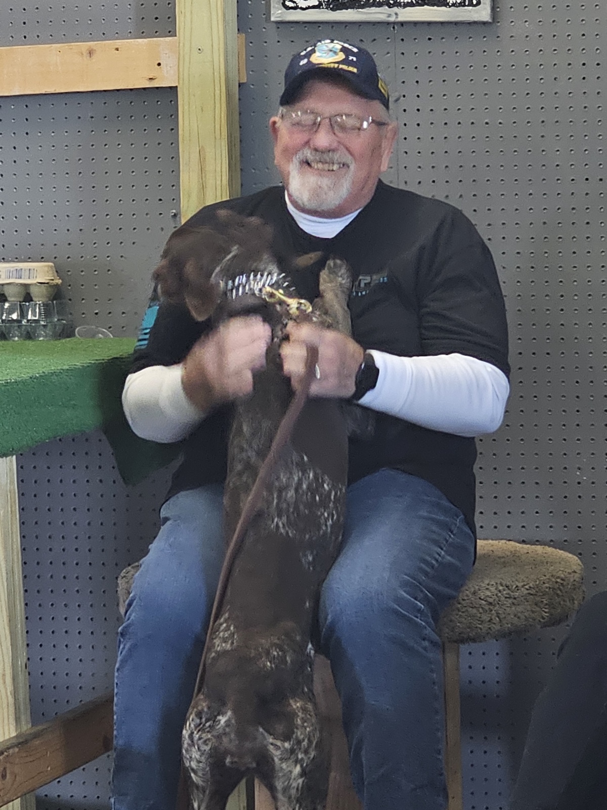 Hounds for Heroes training a dog