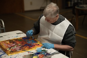 A student at Sycamore Services