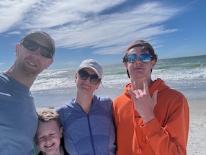 Sebastian Sprague with his family