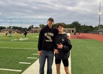 Sebastian Sprague with his father