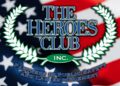 Logo of The Heroes Club, Inc., "Partners in public safety and law enforcement," over an American flag.