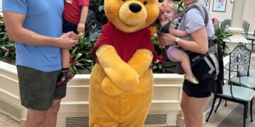 Dr. Peter Swiatek with Winnie the Pooh and his family