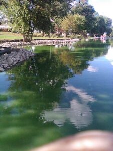 Rock bed installed by Bill's Long Reach Service