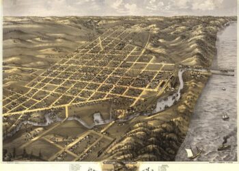 Birds eye view of Michigan City