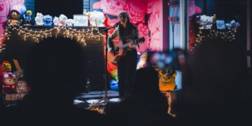 Musical Artist playing live at Sofar Indy stage