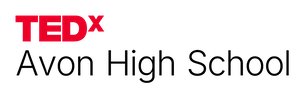 The logo for TEDx Avon High School is set against a plain white background. It features the word "TED" in large, bold red capital letters, followed by a smaller, superscript red "x". Centered directly underneath, the words "Avon High School" are written in a thin, clean, black sans-serif font.