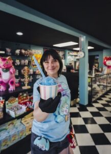 Making a quick pit stop at the most vibrant spot in town! 🏎️💨