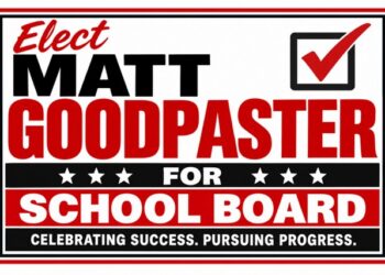 Matt Goodpaster Center Grove School Board Sign